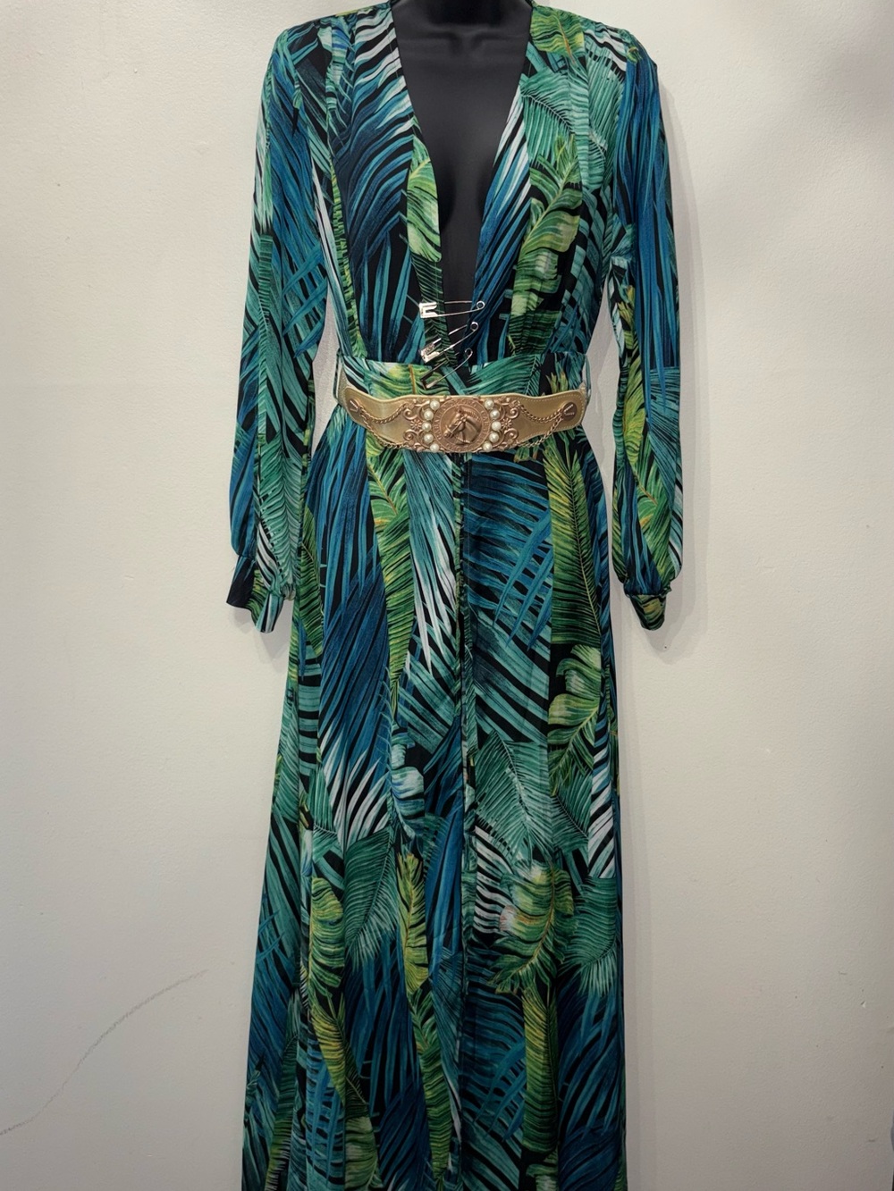 J-LO INSPIRED Tropical Maxi Dress
